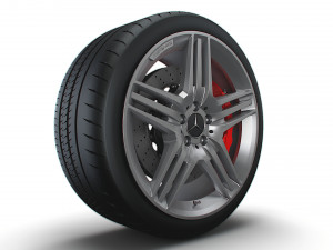 Mercedes Benz AMG wheel 3D Model
