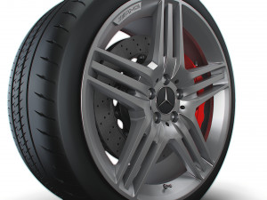 Mercedes Benz AMG wheel 3D Model