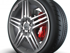 Mercedes Benz AMG wheel 3D Model