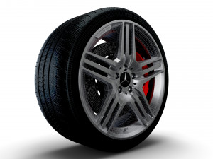 Mercedes Benz AMG wheel 3D Model