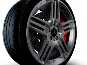 Mercedes Benz AMG wheel 3D Model