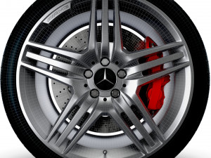 Mercedes Benz AMG wheel 3D Model