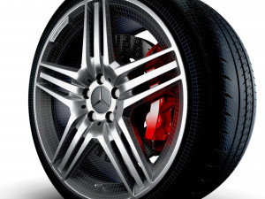 Mercedes Benz AMG wheel 3D Model
