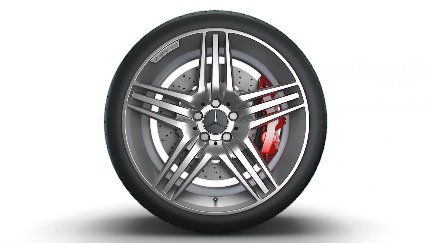 Mercedes Benz Maxilite wheel 3D Model .c4d .max .obj .3ds .fbx .stl .blend