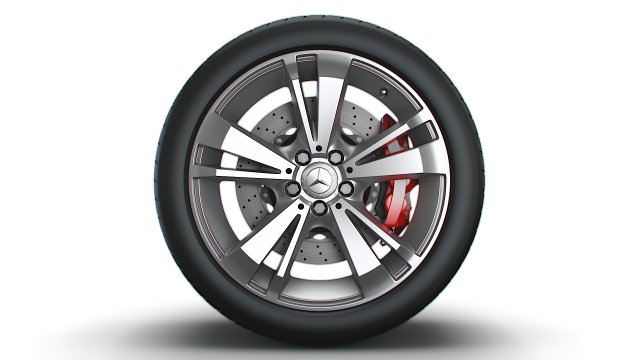 Mercedes Benz OEM wheel 3D Model .c4d .max .obj .3ds .fbx .stl .blend 