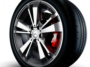 Mercedes Benz OEM wheel 3D Model