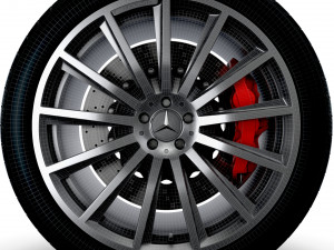 Mercedes GLE 130 wheel 3D 模型