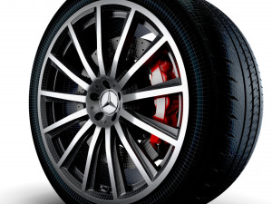 Mercedes GLE 130 wheel 3D 模型