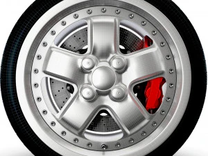 Mugen MR5 wheel 3D Model