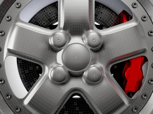 Mugen MR5 wheel 3D Model