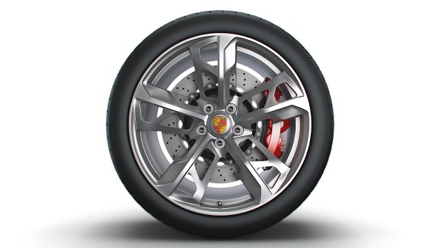 Porcsche Taycan Sport wheel Model 3D .c4d .max .obj .3ds .fbx .stl .blend 