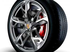 Porcsche Taycan Sport wheel 3D Model