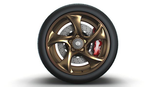 Porsche 911 GT3 HRE wheel Model 3D .c4d .max .obj .3ds .fbx .stl .blend