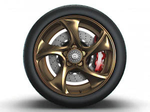 Porsche 911 GT3 HRE tekerleği 3D Model