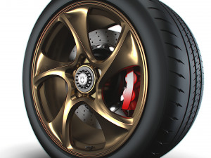 Porsche 911 GT3 HRE wheel Model 3D