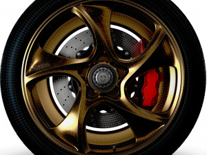 Porsche 911 GT3 HRE wheel Model 3D
