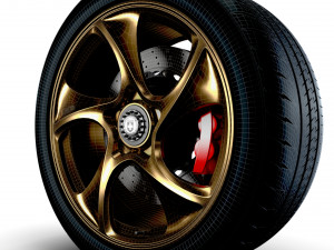 Porsche 911 GT3 HRE wheel Model 3D