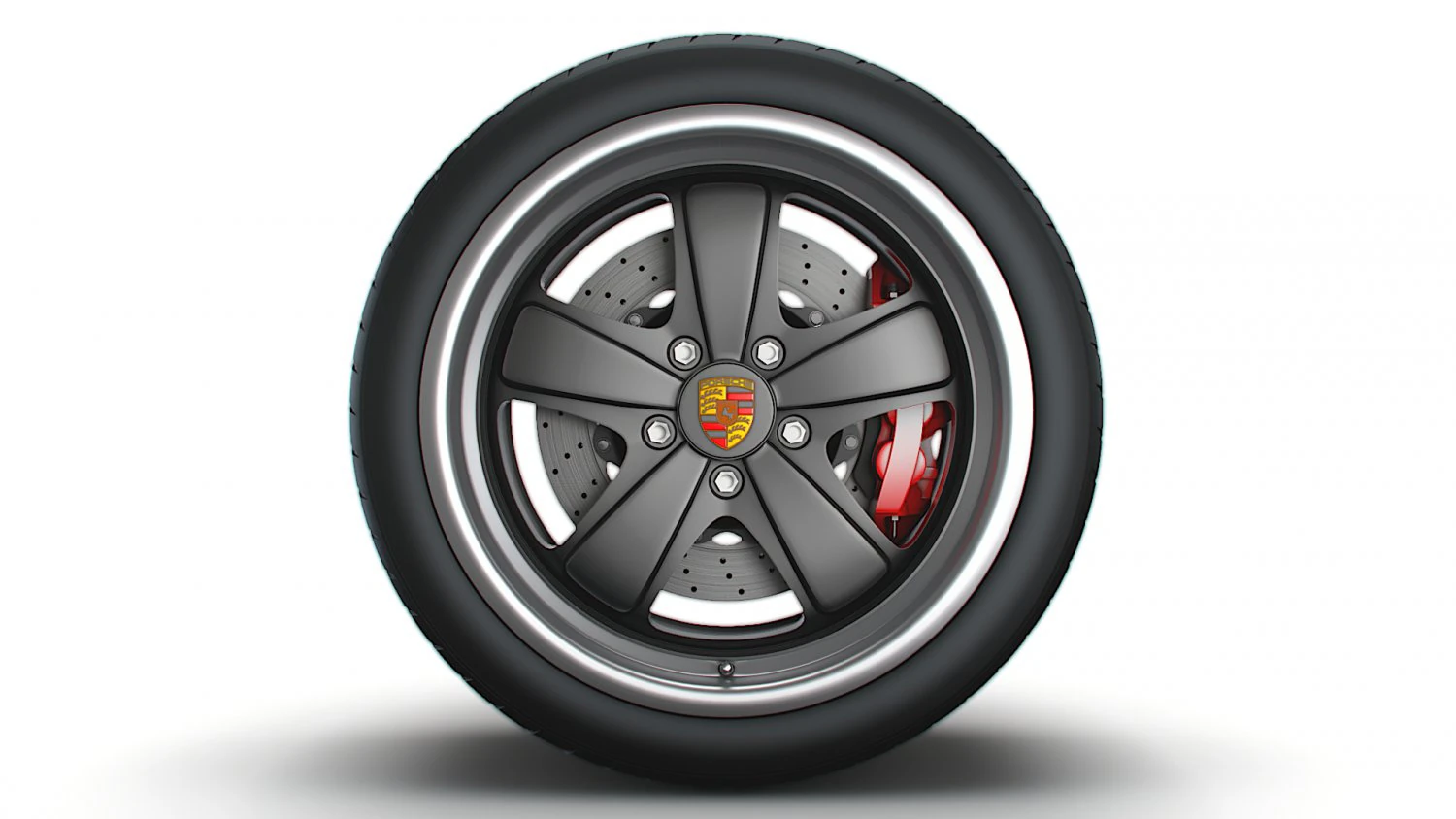 Porsche 911 Iconic Sport Classic wheel 3D Model .c4d .max .obj .3ds .fbx .stl .blend 
