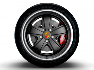 Porsche 911 Iconic Sport Classic wheel 3D Model