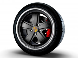 Porsche 911 Iconic Sport Classic wheel 3D Model