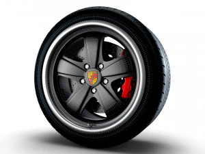 Porsche 911 Iconic Sport Classic wheel 3D Model