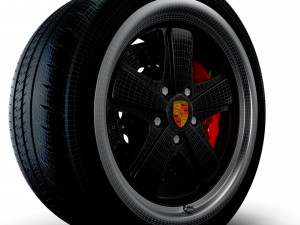 Porsche 911 Iconic Sport Classic wheel 3D Model