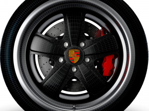 Porsche 911 Iconic Sport Classic wheel 3D Model