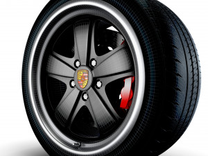 Porsche 911 Iconic Sport Classic wheel 3D Model