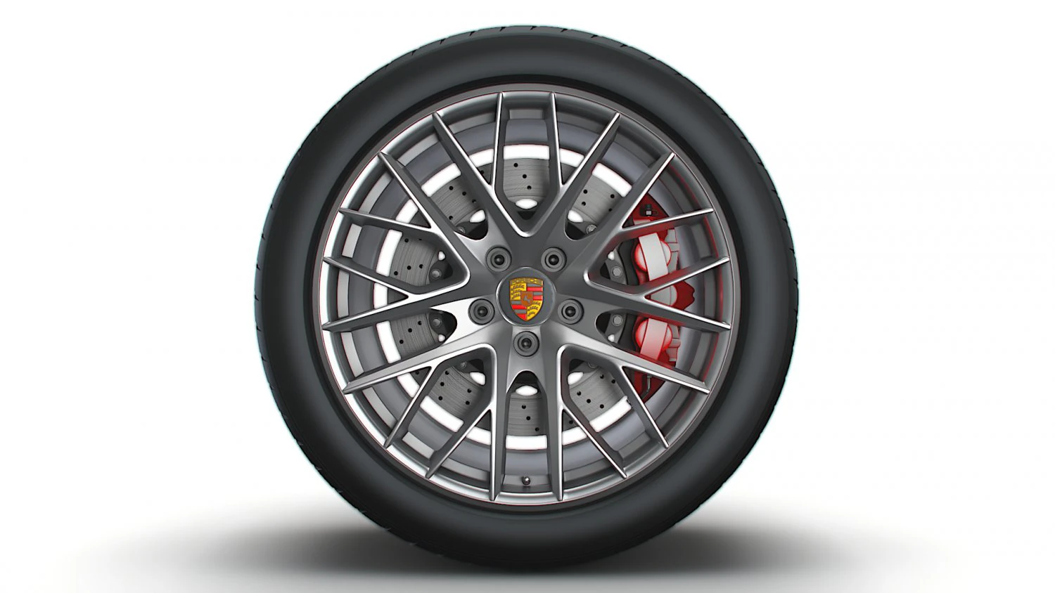 Porsche Panamera wheel 3D Model .c4d .max .obj .3ds .fbx .stl .blend 