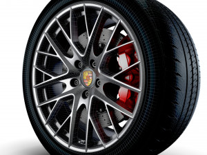 Porsche Panamera wheel Modelo 3D