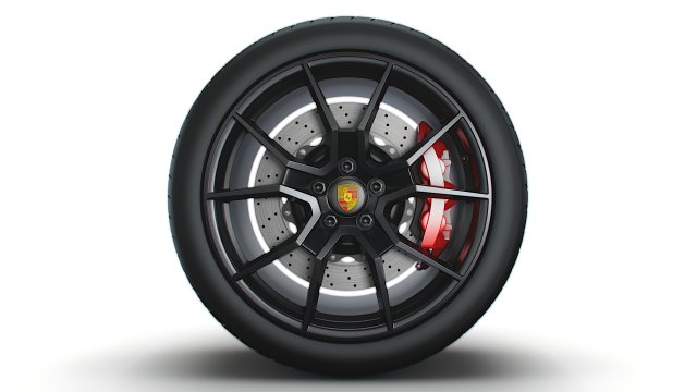 Porsche Taycan GT wheel 3D Model .c4d .max .obj .3ds .fbx .stl .blend 