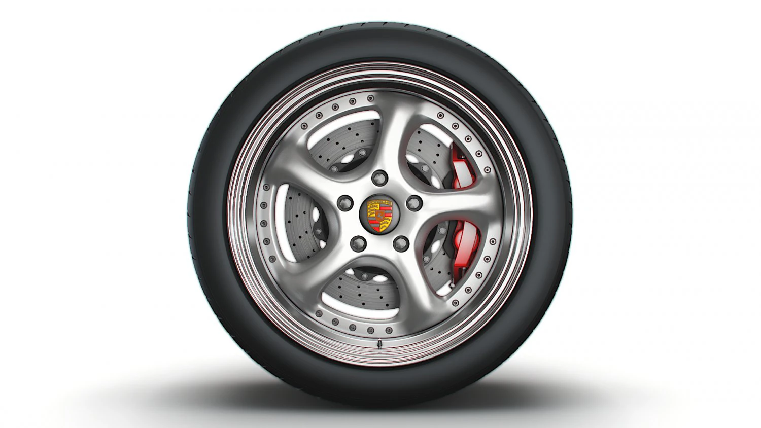 Porsche Turbo P wheel 3D Model .c4d .max .obj .3ds .fbx .stl .blend 
