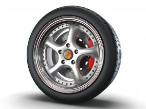 Porsche Turbo P wheel 3D Model