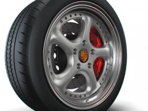 Porsche Turbo P wheel 3D Model