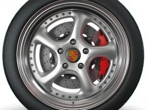 Porsche Turbo P wheel 3D Model