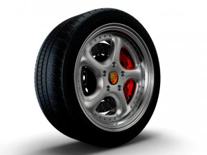 Porsche Turbo P wheel 3D Model