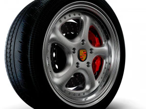 Porsche Turbo P wheel 3D Model
