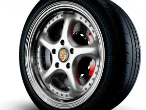 Porsche Turbo P wheel 3D Model