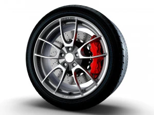Shelby 350GT wheel 3D Model