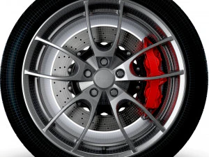 Shelby 350GT wheel 3D Model