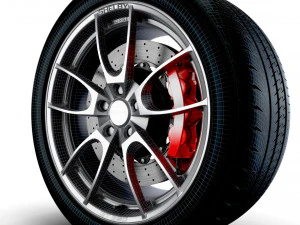 Shelby 350GT wheel 3D Model