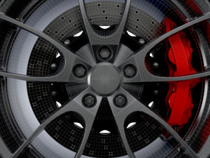 Shelby 350GT wheel 3D 模型