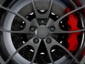 Shelby 350GT wheel 3D Model