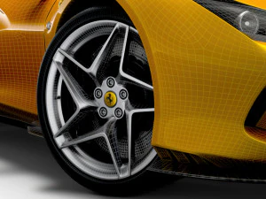 Ferrari F8 Spider 2023 wheel 3D Model