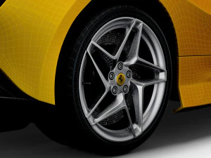 Ferrari F8 Spider 2023 wheel 3D Model