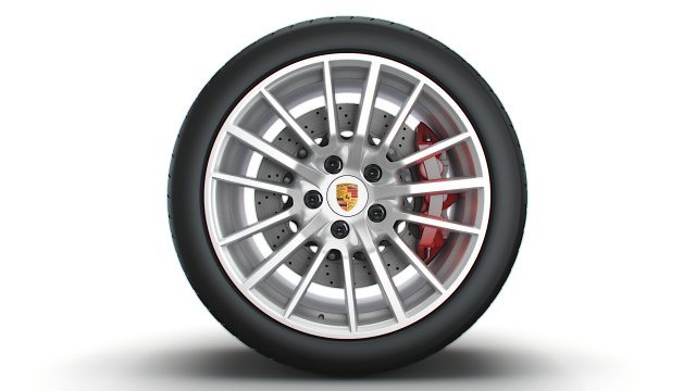 Porsche 997 911 exclusive wheel 3D Model .c4d .max .obj .3ds .fbx .stl .blend 