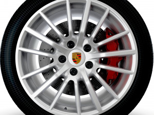 Porsche 997 911 exclusive wheel 3D Model