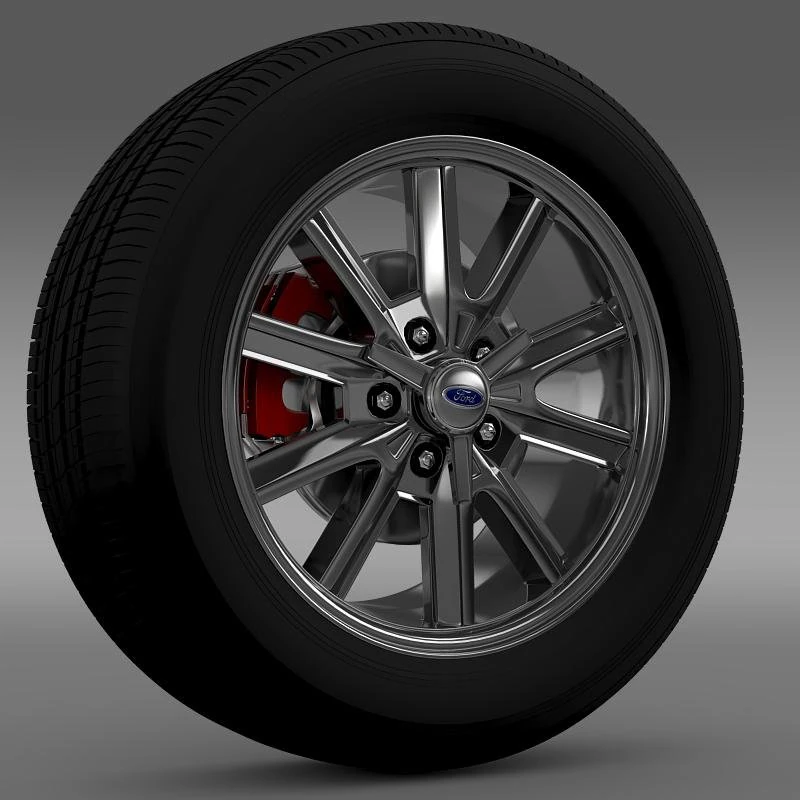ford mustang 2005 wheel 3D Model .c4d .max .obj .3ds .fbx .stl .blend 