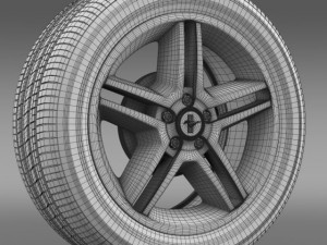 ford mustang 2010 av x 10 wheel 3D 模型