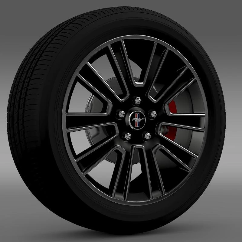 ford mustang 2010 wheel 3D Model .c4d .max .obj .3ds .fbx .stl .blend 
